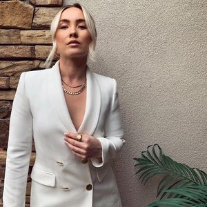 Zara white blazer